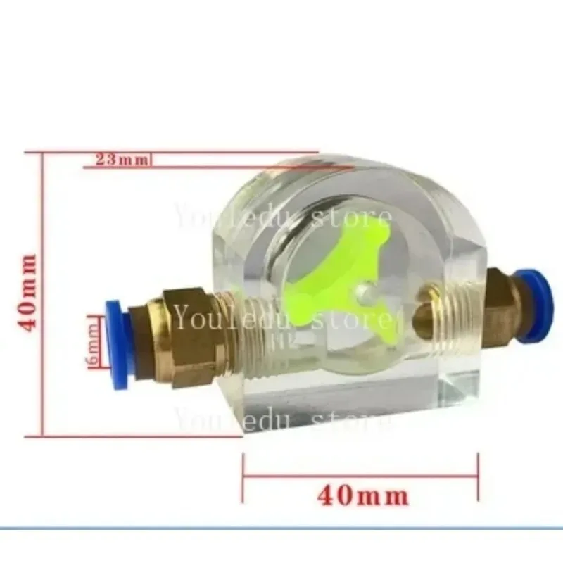 

Suitable for Engraving Machine, Water Cooling Flow Meter Monitor for Spindle Motor with 6/8/10/12/16mm Connector