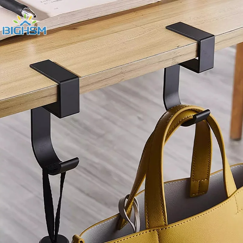 5 Shaped Table Edge Hook Student Desk Side Hanging Bag Removable Office Handbag Holders Table Hooks Office Desk Organizer