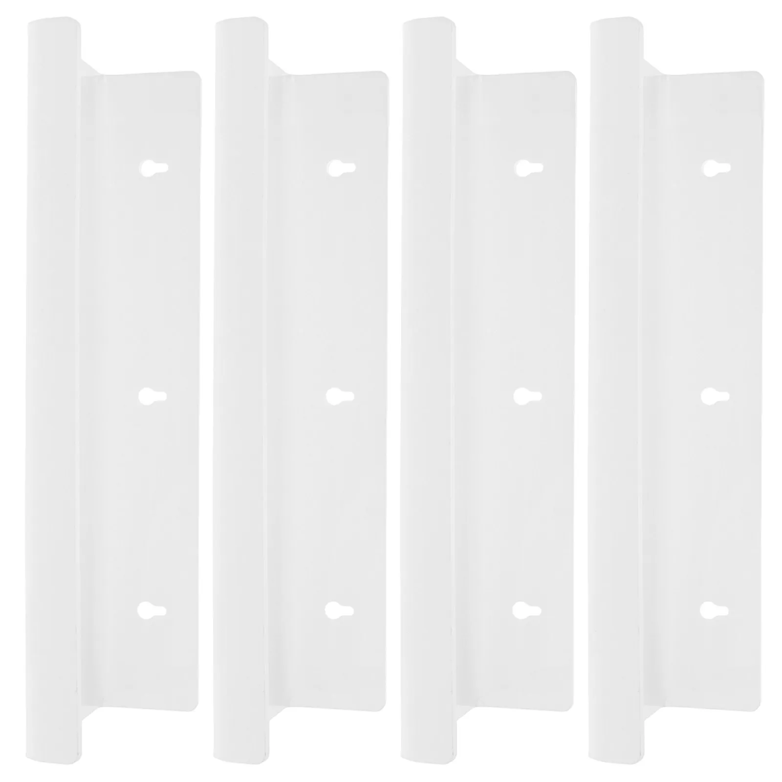 4Pcs White Floating Shelf No Drilling Minimalist Wall Mounted Storage Shelf Picture Ledge for Living Room Bedroom Kitchen