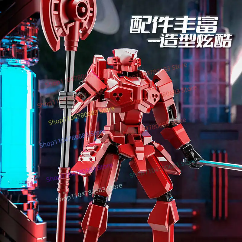 Blocs de construction mobiles multi-articulaires Mecha, impression 3D, Mannequin de chevalier, jouet factice, ornements, cadeaux de jeu à collectionner