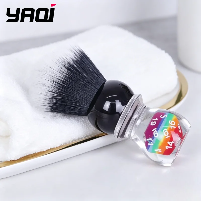 2026 Hot Sale！YAQI 26MM Lucky Dice Mens Shaving Brush - High Quality New Retro Travel Portable Wet Shaving Brush