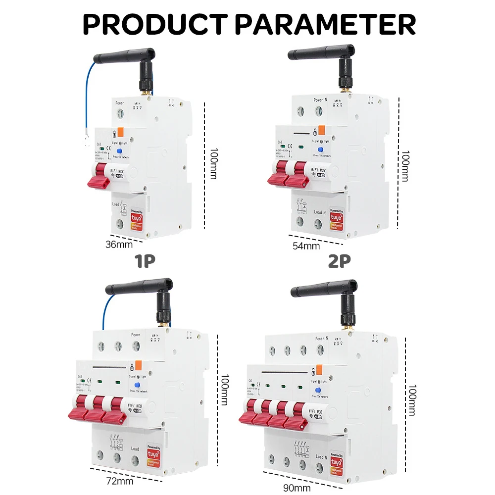 Imagem -06 - Disjuntor de Controle Remoto com Proteção contra Subtensão Tuya Smart Wi-fi Rs485 ac 230v 400v