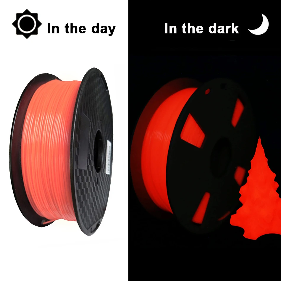 Glowing In The Dark 1.75mm 3D Printer Filament Luminous Sublimation Material for 3d Printing Glow Ranibow/ Red/ Firefly Green