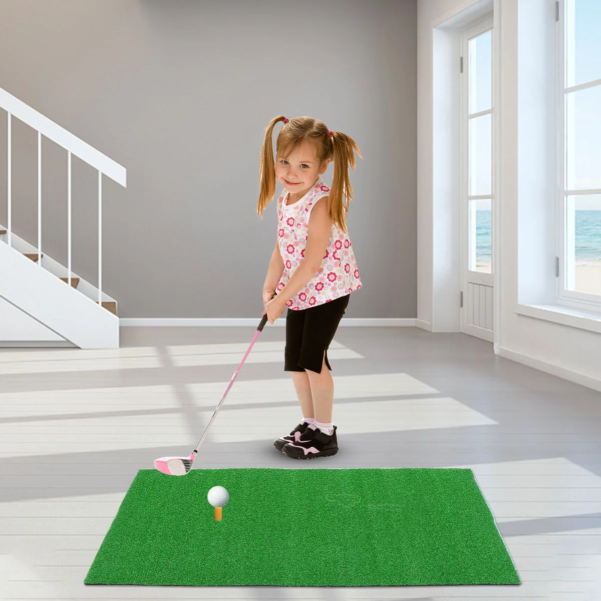 

Golf Swing Mat Durable Portable Mat for Home Use Realistic Practice Experience Lifelike for Beginners Advanced