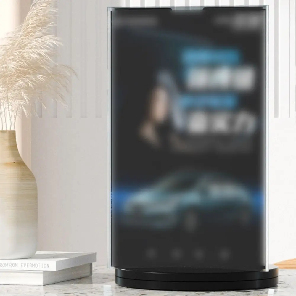 360 Degree Rotating Menu Sign Holder Three Side Reusable Menu Cover Display Stand Protective Waterproof