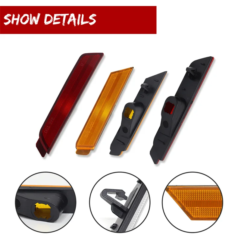 Car Front / Rear Bumper Side Marker Light Cover Housings For Chevrolet Camaro 2010 2011 2012 2013 2014 2015, No Bulb / Socket