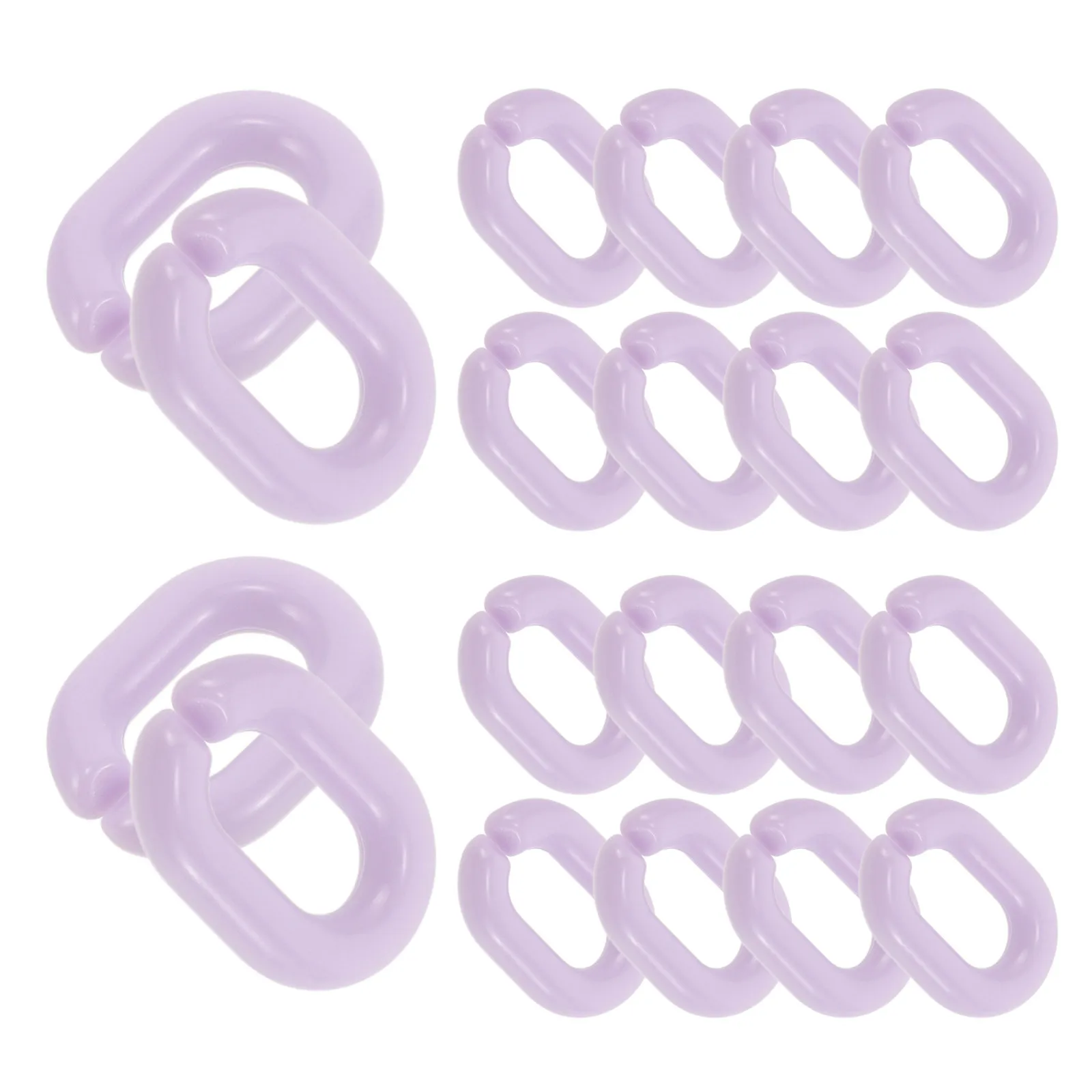 

Plastic Curb Chain Link Rings 200pcs 14x19mm Open Acrylic Connectors for DIY Purse Keychain Jewelry Craft Supplies