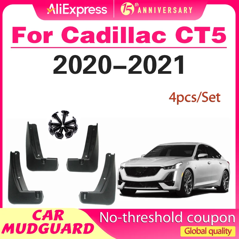 

For Cadillac CT5 CT-5 2020-2021 Car Tires Fenders Waterproof Front Rear Splash Guards Fenders 4Pcs Black Mudflaps Car Accessorie