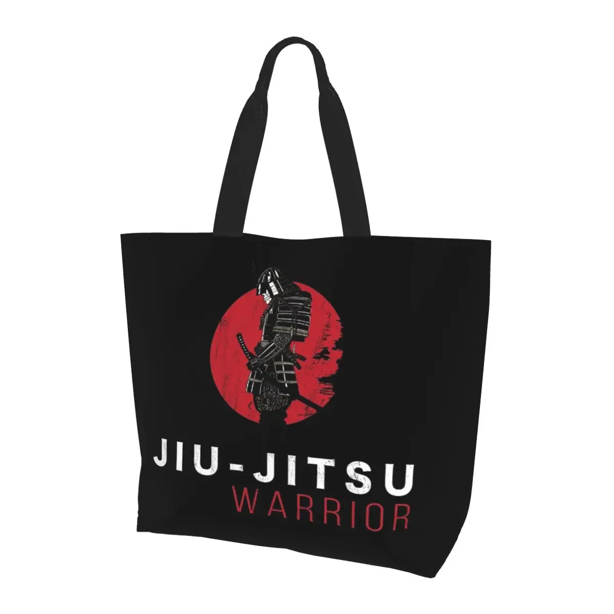 

Jiu-Jitsu Warrior Japanese Bjj Gi & Black Belt Mma Shopping Tote Bag Canvas Shoulder Bags Shopper Grocery Handbag for Women