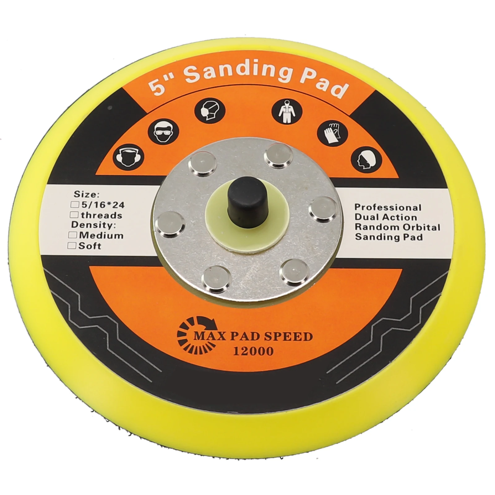 5 Inch 125mm Sanding Pad DA Polish Backing Plate Sander Backing Pad Pneumatic Grinder Polishing Self-adhesive Disc Abrasive Tool