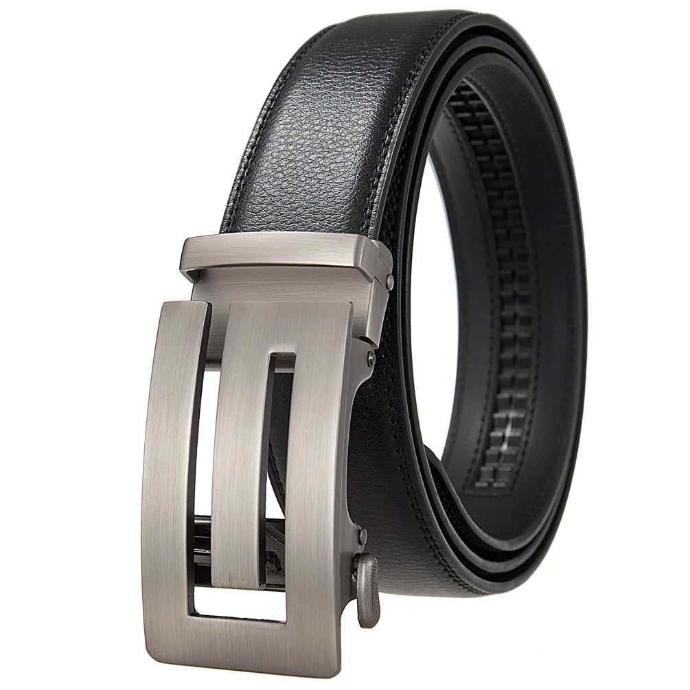 

Men Belt Men's Leisure Business Genuine Leather Belt High Quality 3.5cm Automatic Buckle Belt for Men 110-130cm