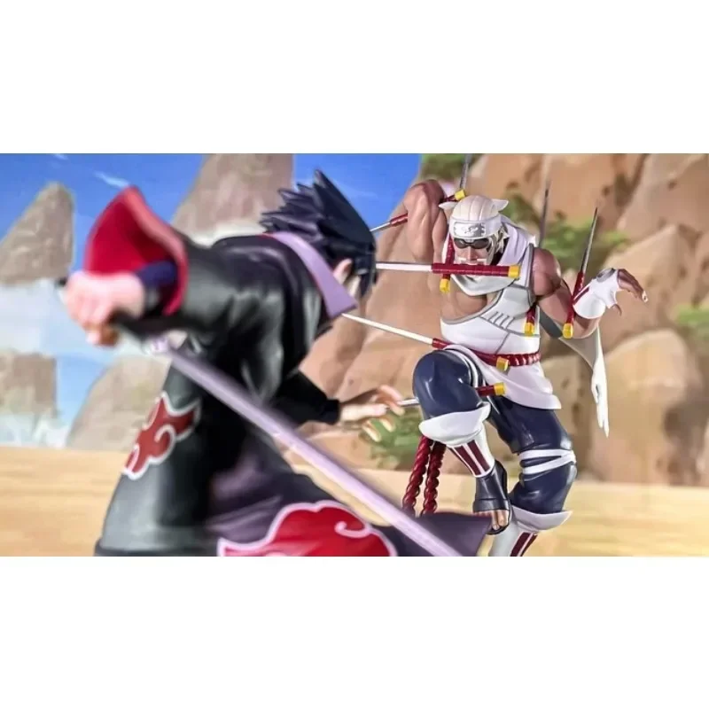 반다이 오리지널 반프레스토 나루토 진동 스타 호크스 우치하 사스케 IV 킬러 비 애니메이션 액션 피규어 모델 장난감 생일 선물