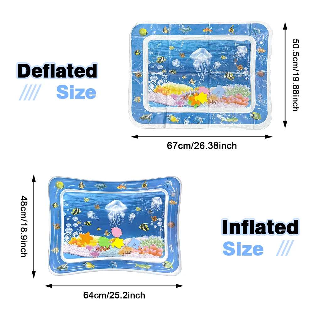 1pc inflável pvc bebê jogando tapete de água branco água-viva criança almofada crianças educação precoce atividade brinquedos esteira almofada crianças presente