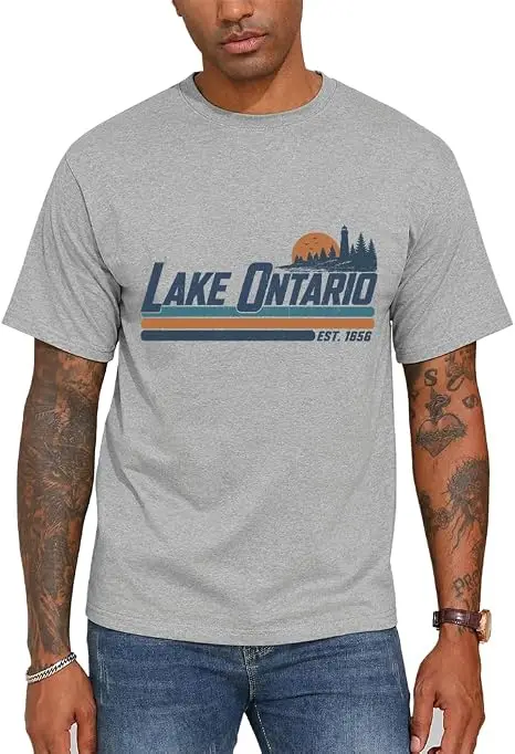 Ontariosee T-Shirt „Always Lake Ontario and The Gulf of Mexico“ Shirt Klassische 70er 80er Retro-Ästhetik Kleidung für Frauen Männer T-Shirts – Detail 14