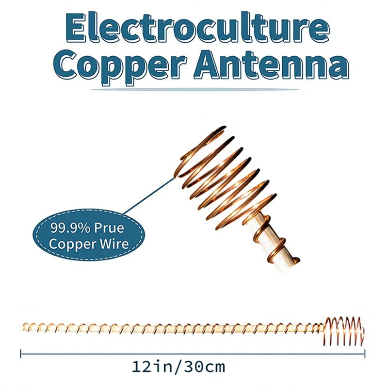 

A53TT 6 Pack Electroculture Gardening Copper Coil Antennas for Growing Garden Plants Vegetables with Electro Culture Coils