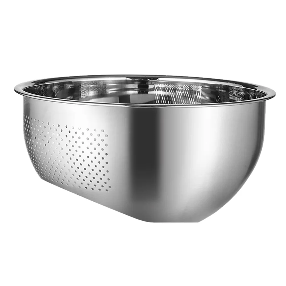 

Stainless Steel Drain Basket Kitchen Colander Sink Tool Corrosion Resistant Smooth Bottom Uniform Holes Fast Draining
