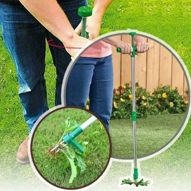 Standing Weed Puller Dual Section Detachable Aluminium Tube Manual Weeder Weed Puller for Garden Vegetable Garden