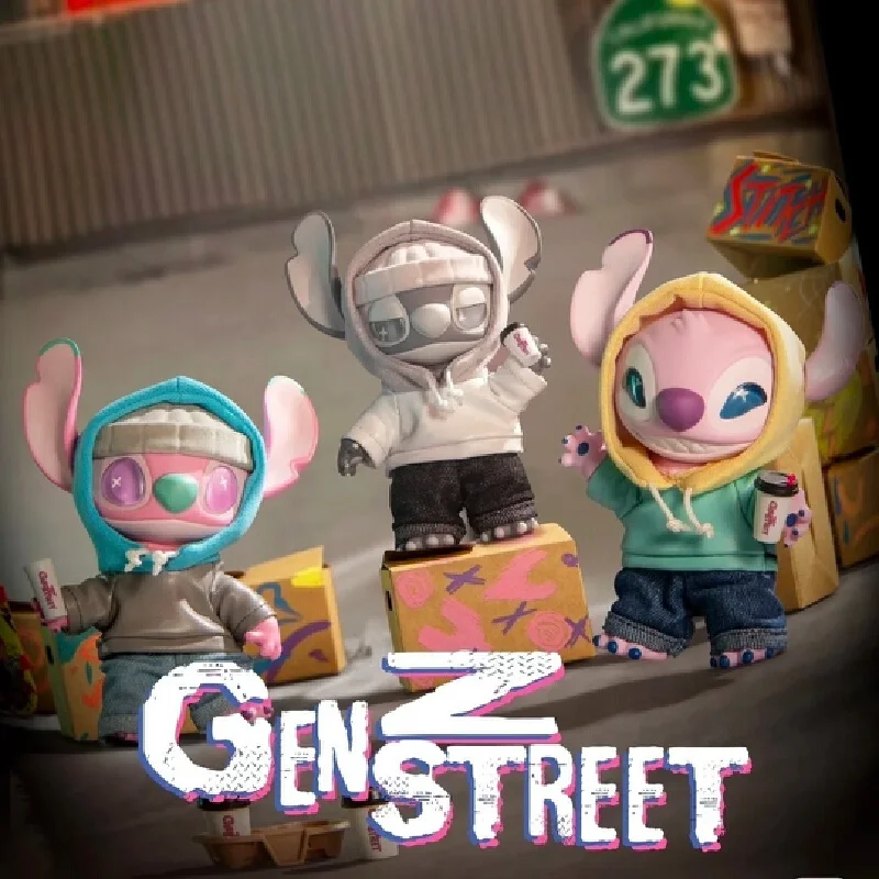 

Оригинальная глухая коробка Stitch Gen Z Street Series слепая коробка виниловая плюшевая настольная подвеска уличная стежка-сюрприз подарочная коробка