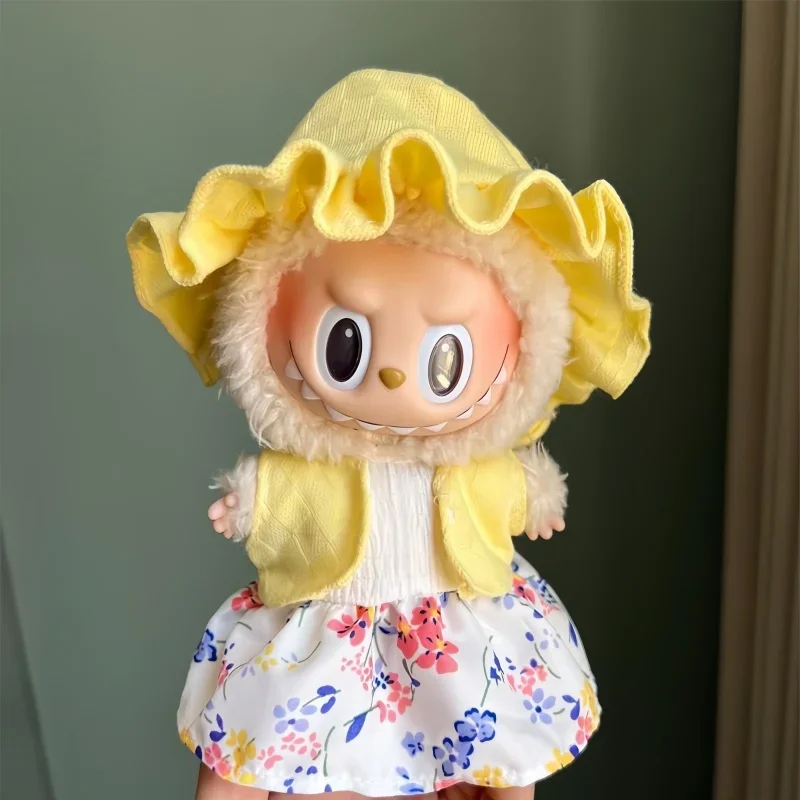 Mini muñeca de peluche de 17cm, ropa dulce, accesorios, sin muñeca para Labubu, accesorios de ropa DIY