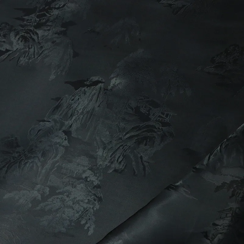 Tecido jacquard misturado de seda novo vestido cheongsam e hanfu de estilo chinês