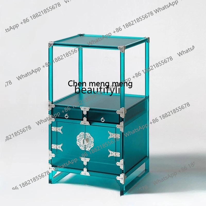 

Acrylic Storage Organizer Box Organic Glass Tea Table Multi-Treasure Display New Chinese Style Tea Set Rack