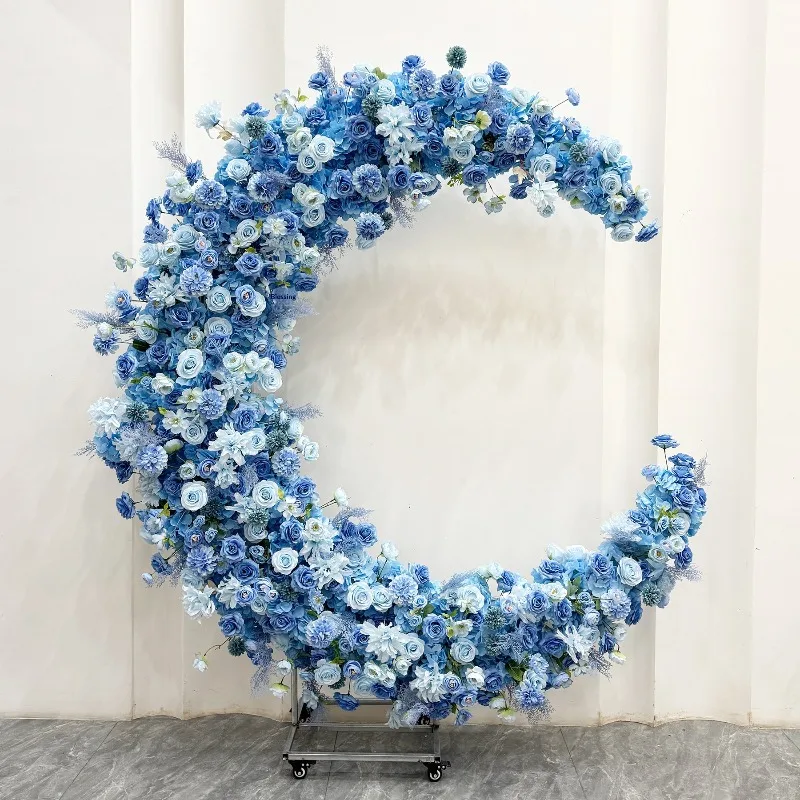 Wedding decoration background floral arrangement Blue Moon Arch birthday event scene arrangement rayon flowers are purely
