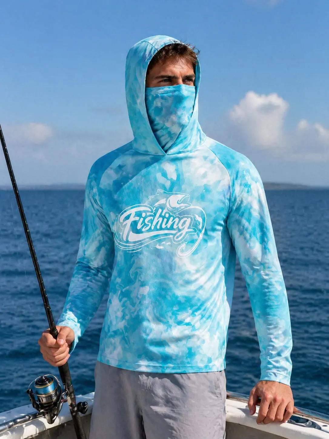 Haut de pêche à capuche pour h - Fishing Mask Sun Protection avis et prix