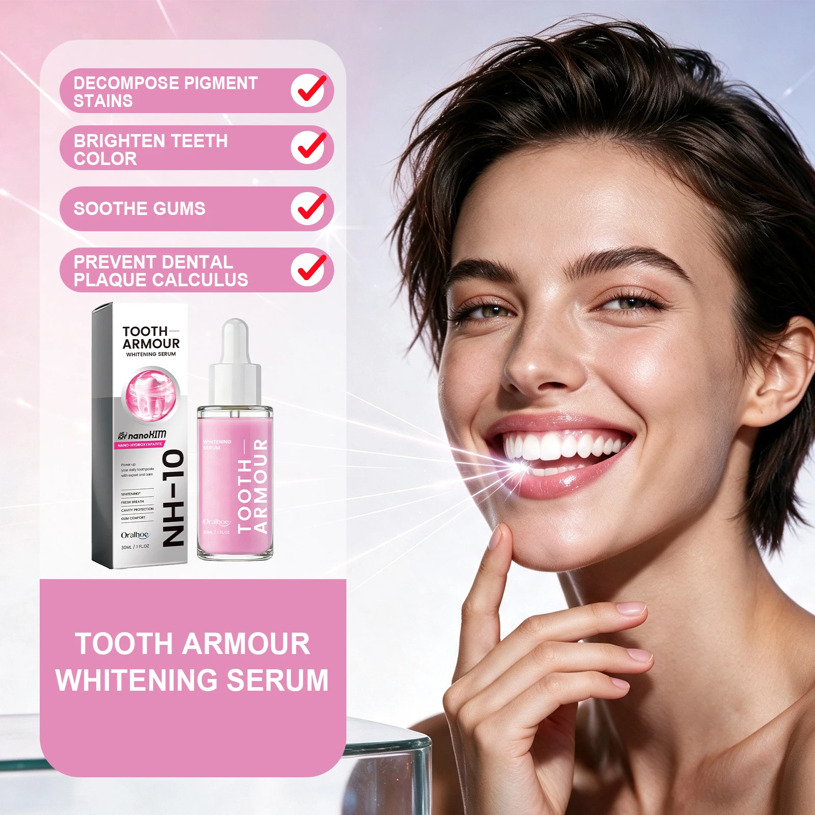 Enamel Repair Serum - Nano-Hydroxylapatit Zahnaufhellungsserum Frischer Atem Kariesschutz Tägliche