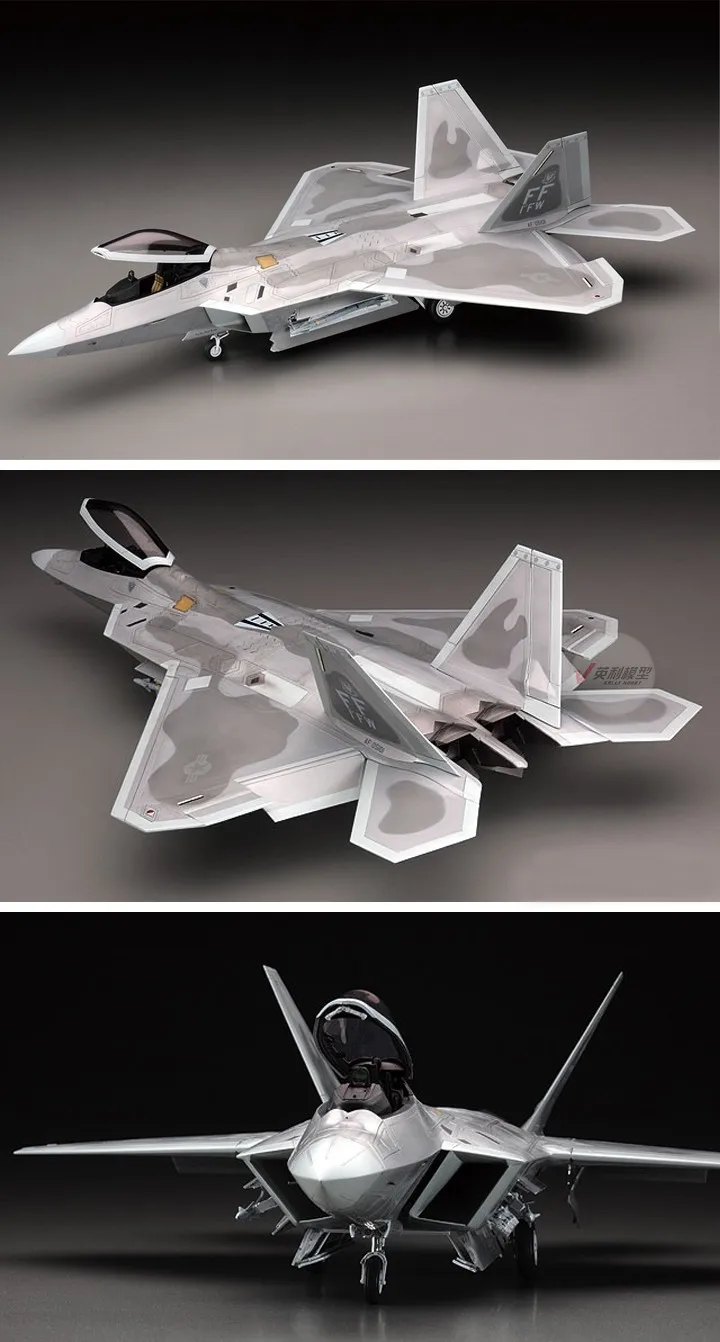 Hasegawa 07245 static assembled model toy 1/48 scale For American F-22 "Raptor" stealth fighter model kit