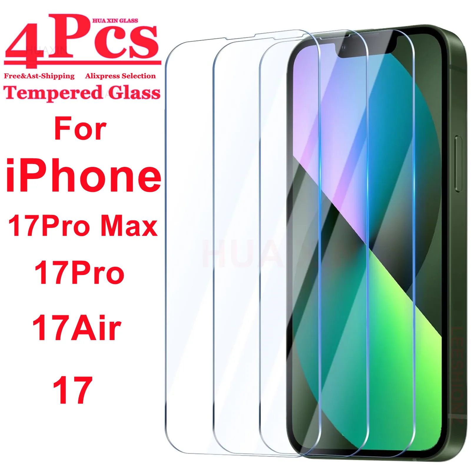 

For iPhone 17Pro Max 17Pro 17Air 17 Tempered Glass