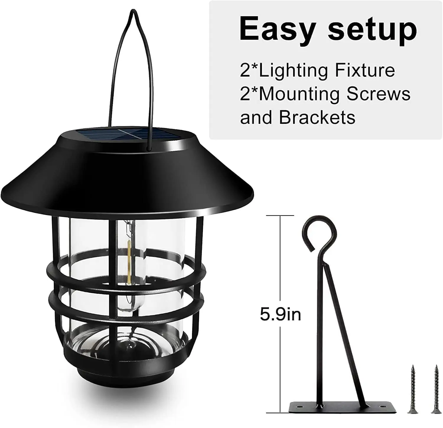 Solar Wall Lantern Outdoor Flickering Flames Solar Sconce Light Outdoor Hanging Solar Lamp Wall Mount For Front Porch Yard