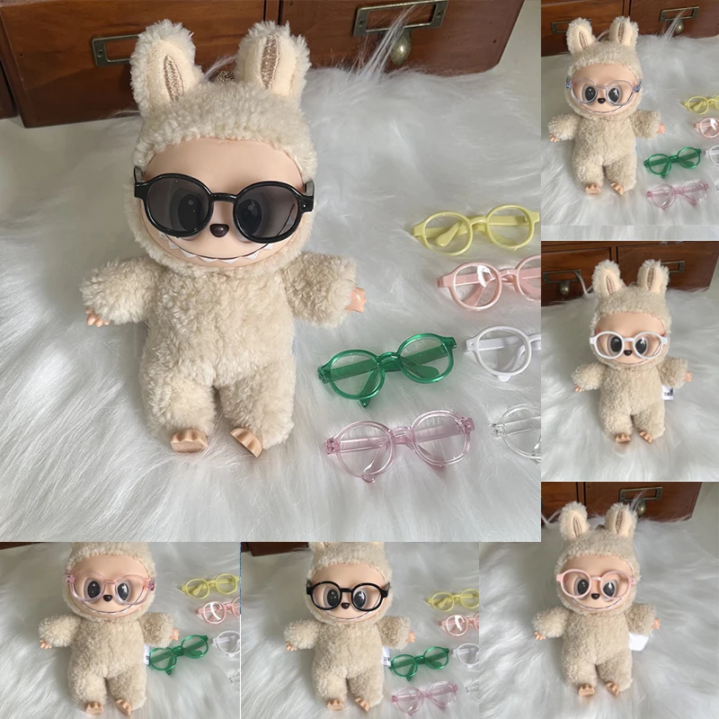 

Glasses for Labubu Accessories Transparent Plastic Glasses for Labubu Dolls Plush Doll for DIY Toys Doll Glasses Accessory