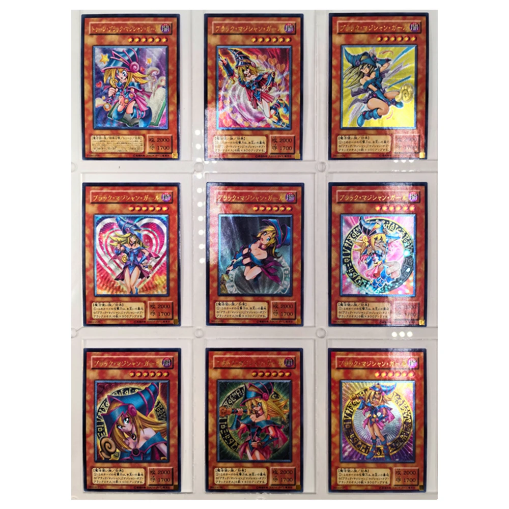 50 teil/satz anime yu-gi-oh diy acg schwarz magier mädchen schwarz glanz soldat junge spiel spielzeug sammel karten geburtstags geschenke