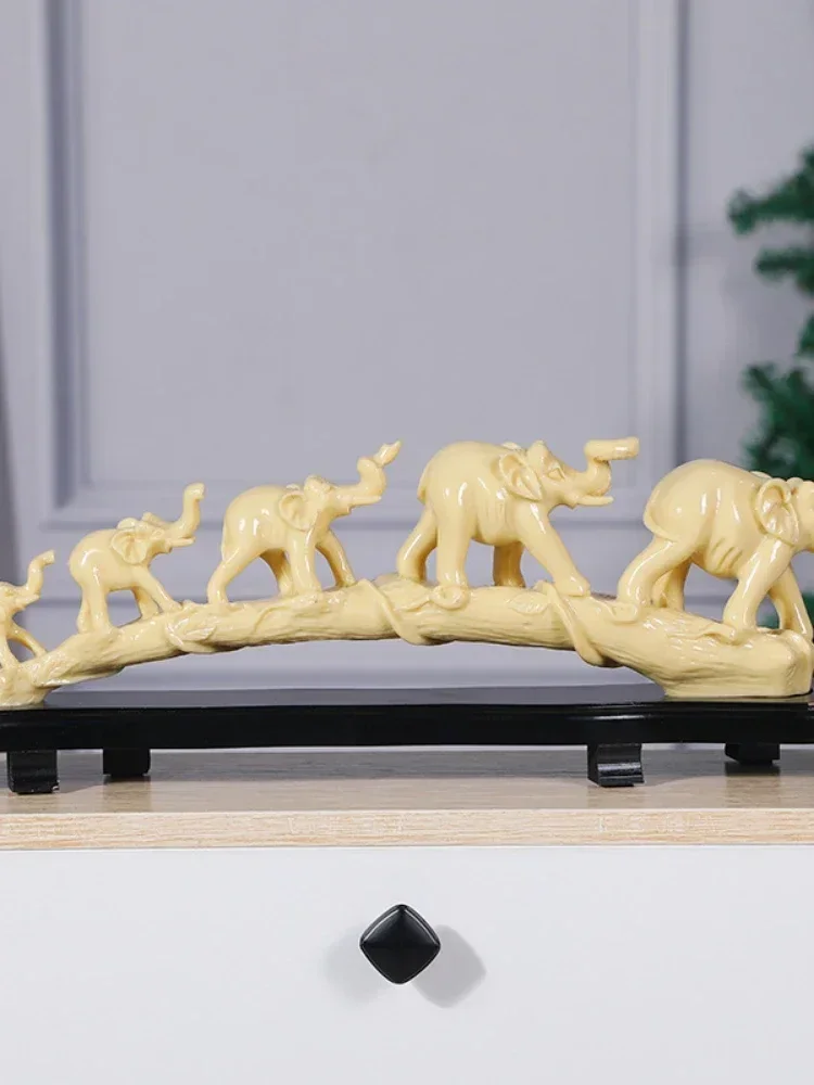 

Five Blessings Ivory Office Home Study Office Decoration Resin Ornaments Imitation Ivory Crafts Home Decor