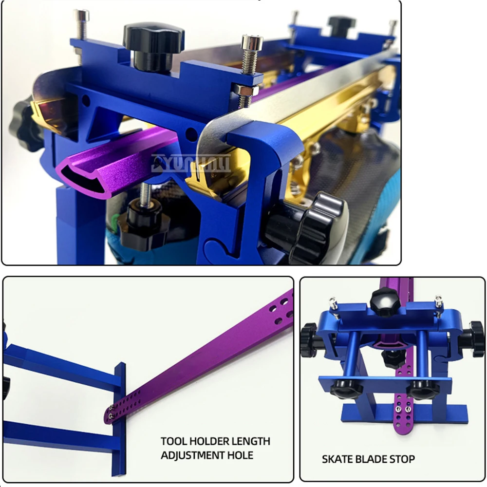 Speed skating skate sharpener holder diamond double-sided sharpening stone edging stone short track skate shoes aluminum alloy