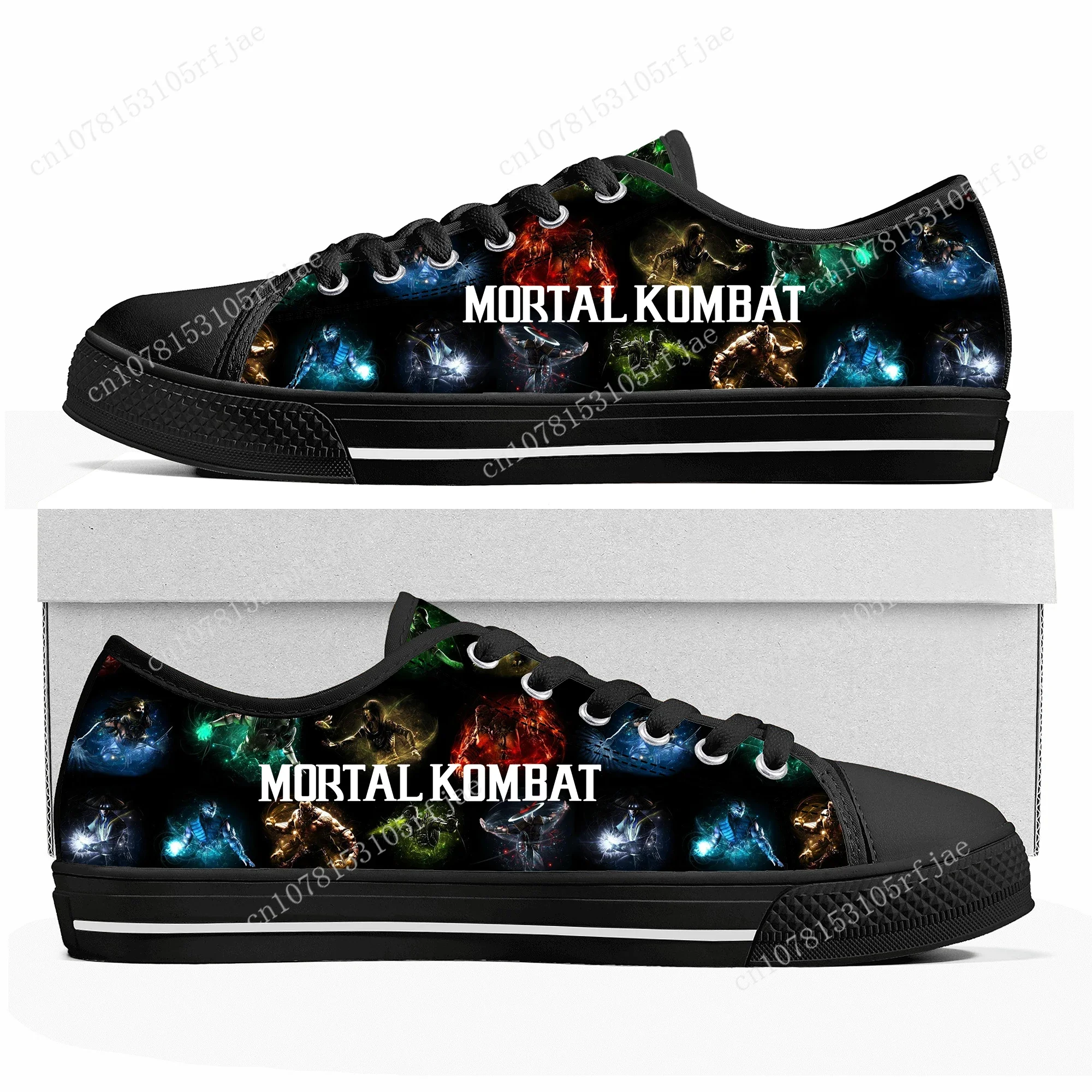 

Mortal Kombat Custom Low Top Sneakers Hot Cartoon Game Womens Mens Teenager High Quality Shoes Casual Tailor Made Canvas Sneaker