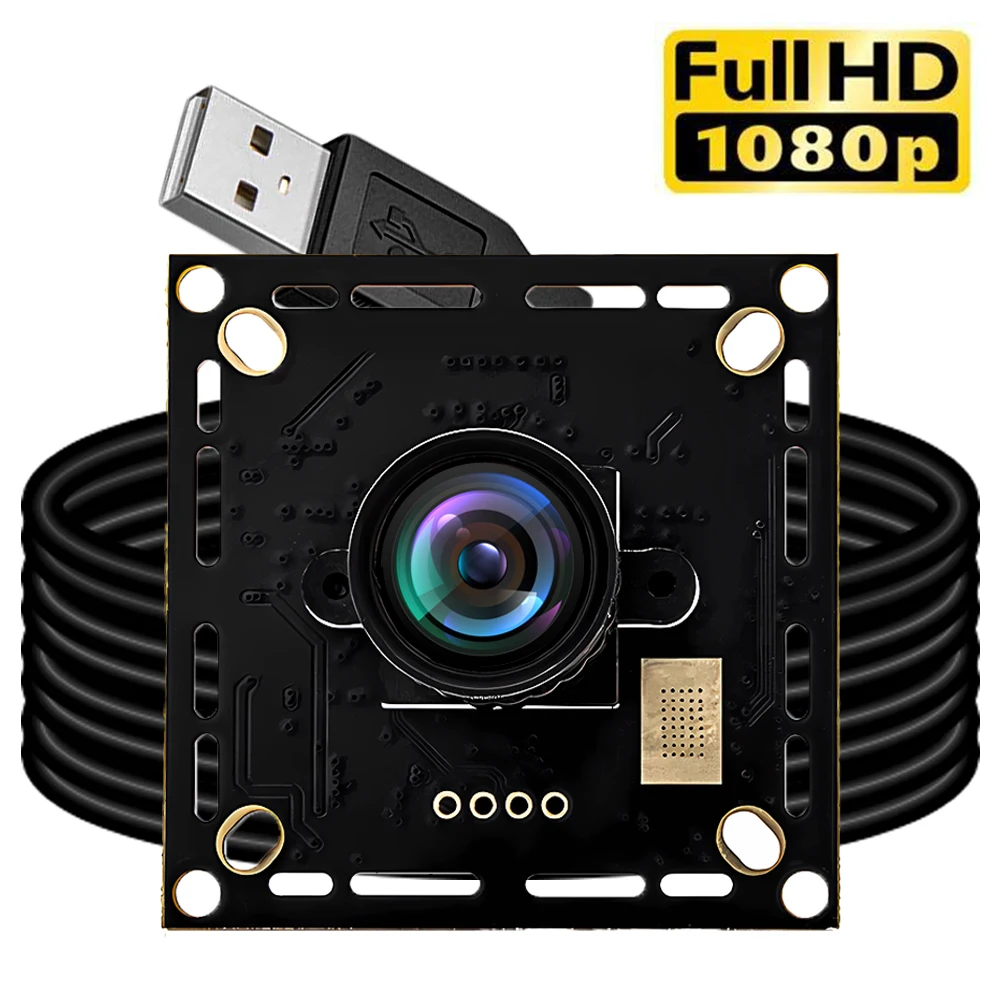 

WGWK 1080P 60FPS USB Camera Module With 4mm 71° No Distortion Lens High Speed UVC Plug Play AEC AEB AGC CCTV PCB Board Webcam