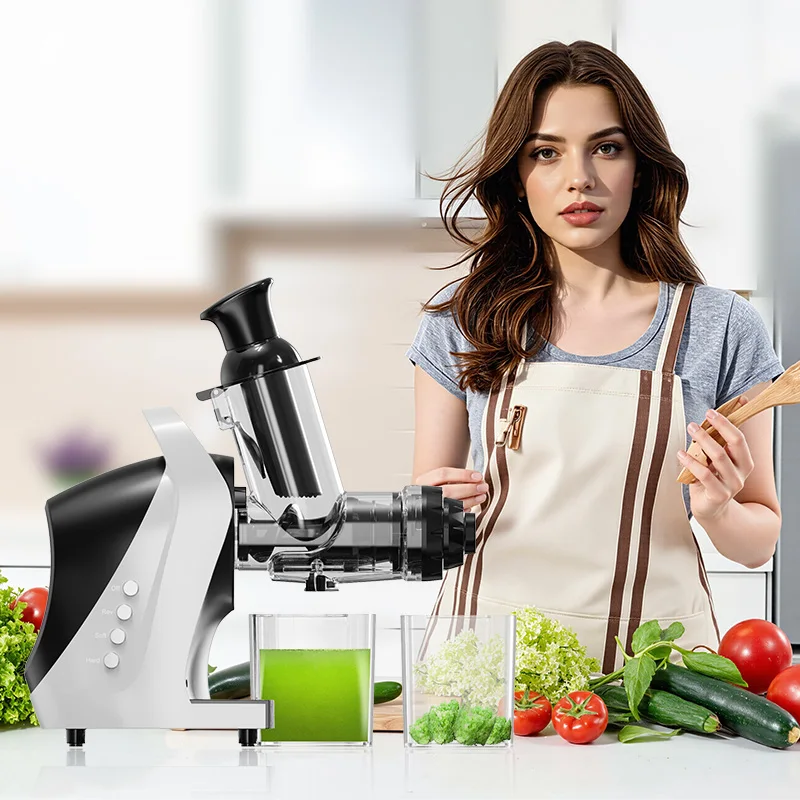 

Медленная соковыжималка с 7-ступенчатым винтом, жевательная оригинальная соковыжималка для овощей, экстрактор без фильтра, соковыжималки большого калибра с сильным крутящим моментом