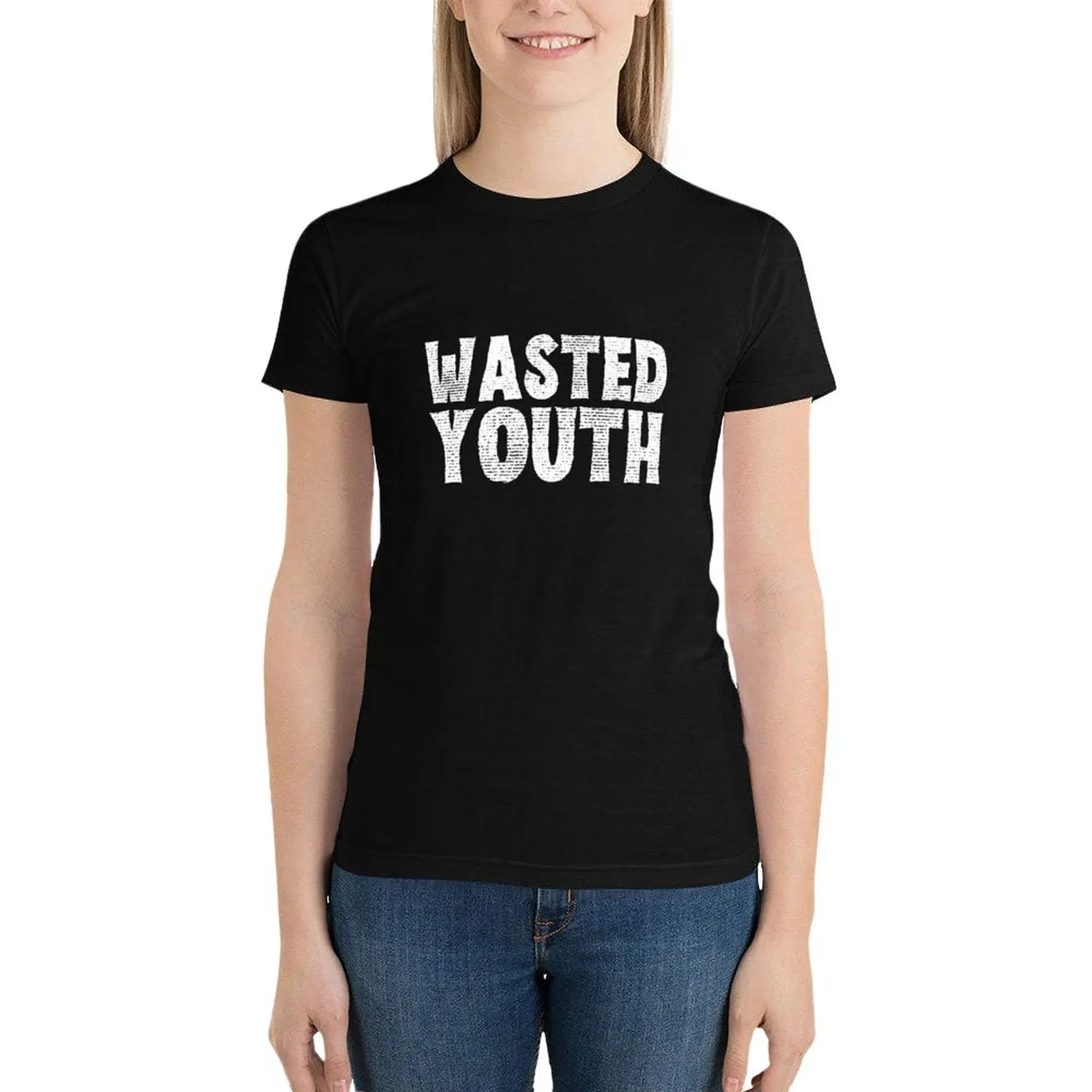 Wasted youth T-Shirt vintage clothes aesthetic clothes oversized summer clothes for Women