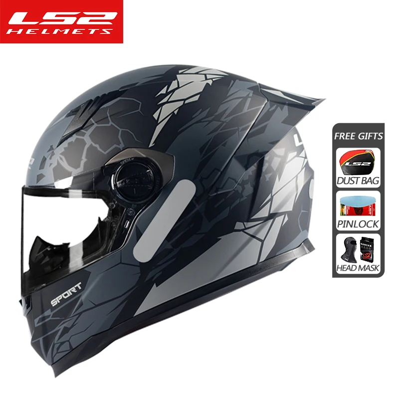 Original LS2 FF300 Full Face Motorcycle Helmet Woman Man Casco Moto Helmets with transparent Visor ECE