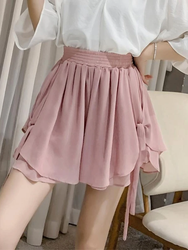 

Loose High Waist Wide Leg Short Skirt Pants Women's Casual Summer Fashion plus Size 300 Pounds Korean Style Straight Tube
