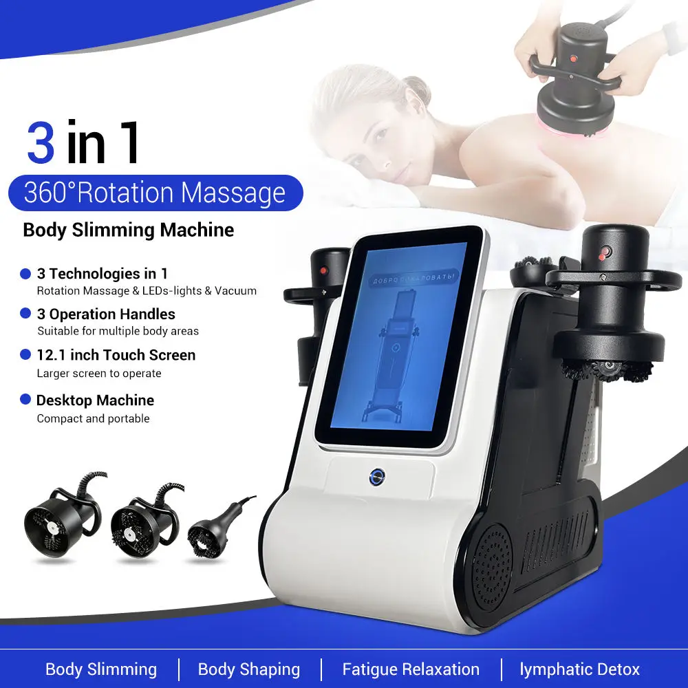 

360° rotating roller massage lymphatic drainage slimming device, portable three-in-one large screen operation