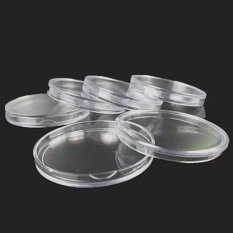 60 Pcs Transparent Coin Storage Box Clear Coin Protector Case Coin Collection  Round Coin Capsules Containers