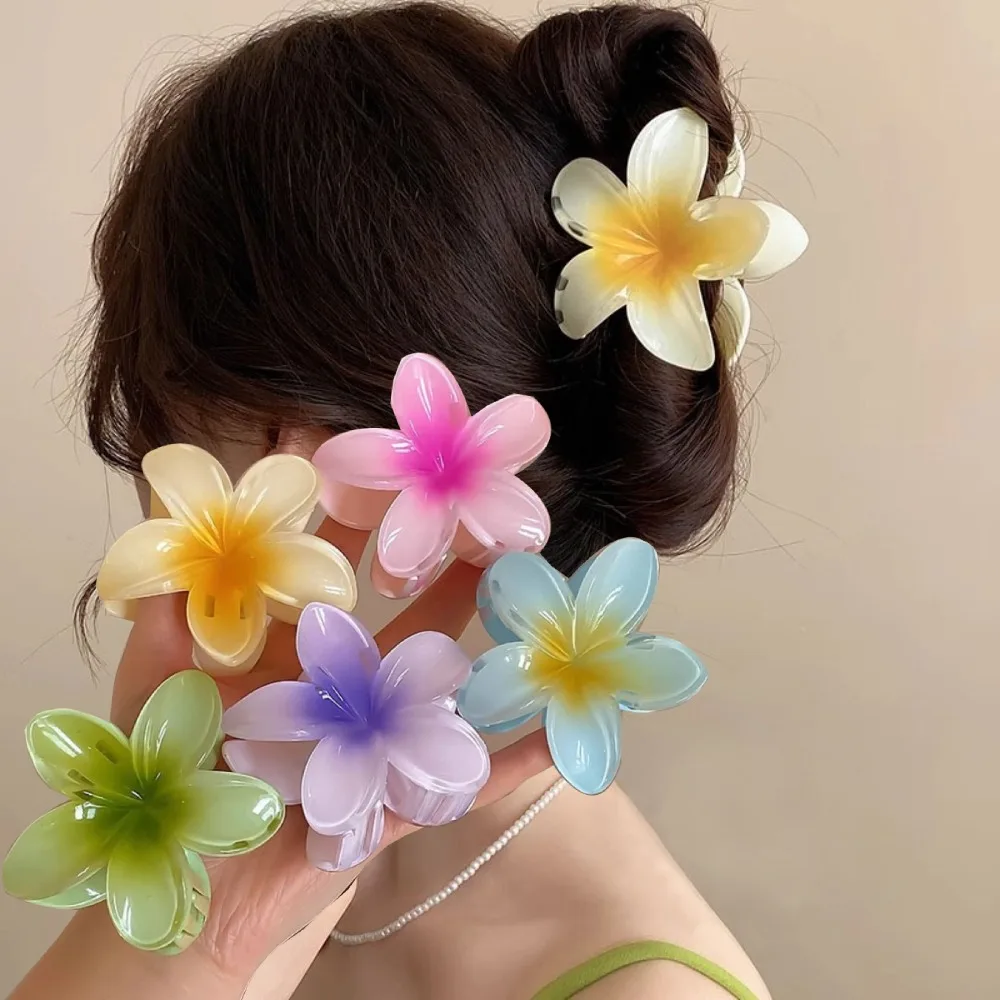 جديد هاواي التدرج مقاطع الشعر أنيقة الراتنج الأزهار مشبك شعر الطازجة سويتي زهرة القرش دبابيس الشعر عطلة الشاطئ نمط دبابيس الشعر