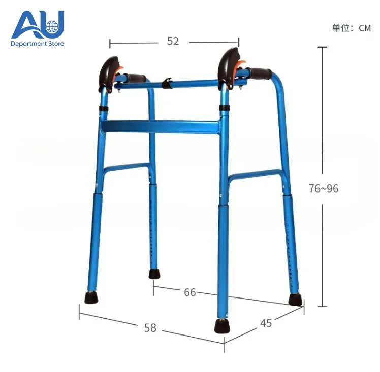 Two-Color Optional Aluminum Lightweight Foldable Stair Climbing Disabled Walker