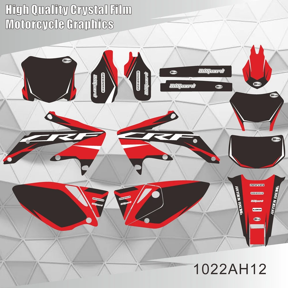 For HONDA CRF 450X CRF450X 2005-2016 Graphics Decals Stickers Motorcycle Background Custom Number Name