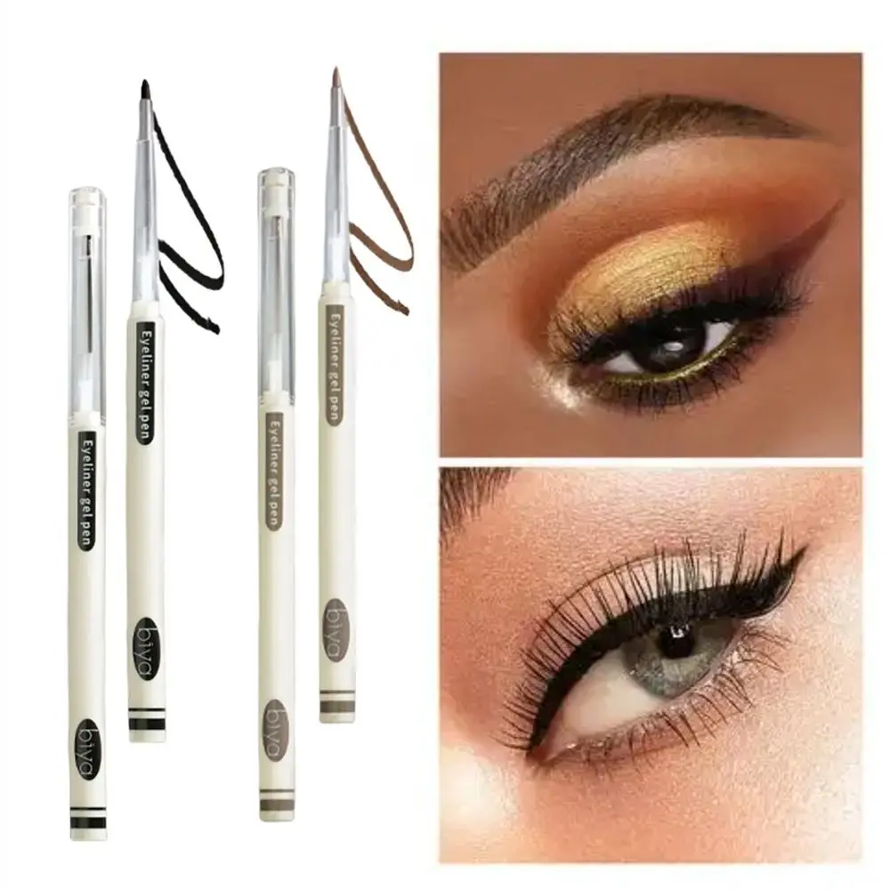 قلم تحديد عيون جل مقاوم للماء ومقاوم للتلطخ، قلم تحديد عيون طويل الأمد وعالي الصباغ، قلم تحديد العيون بالتفصيل