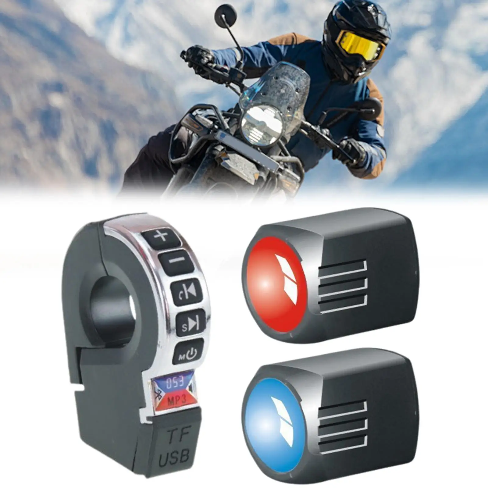 

Беспроводной усилитель звука для мотоцикла с зарядкой для телефона, водонепроницаемые динамики на руль для мотоцикла, скутера, велосипеда, автомобиля