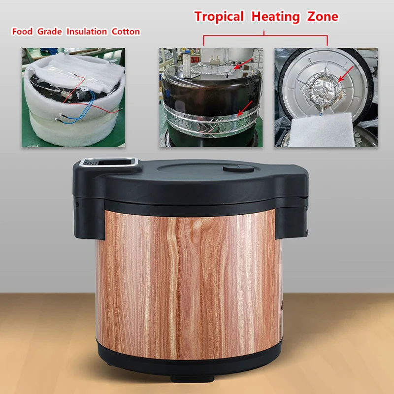 15L Electric Rice Cooker 220V Rice Cooker Non-stick Inner Liner Soup Rice Warmer Kitchen Appliances For Restaurant/Hotel