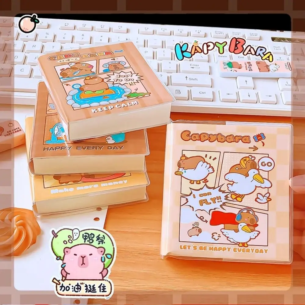 

Weekly Planner Cute Capybara Notebook Kawaii Diary Small Notepad Portable Cartoon Square Writing Pad Gift